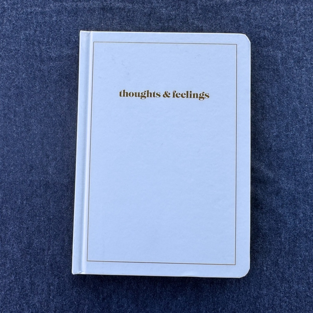 Opalhouse Thoughts & Feelings Journal White Gold Trim 5x7 Lined NEW